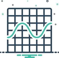 icono de mezcla para onda sinusoidal vector