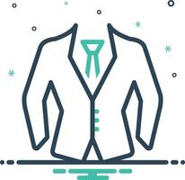 icono de mezcla para ropa formal vector