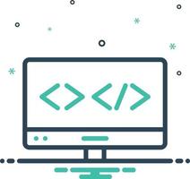 Mix icon for web coding vector