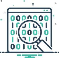 Mix icon for binary data vector