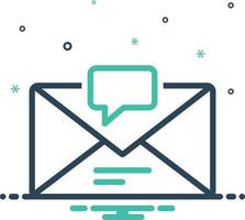 Mix icon for inbox message vector