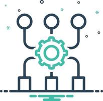 Mix icon for program algorithm vector