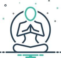 icono de mezcla para la meditación vector