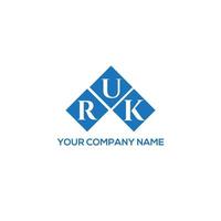 RUK letter logo design on white background. RUK creative initials letter logo concept. RUK letter design. vector