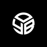 diseño de logotipo de letra oyb sobre fondo negro. concepto de logotipo de letra de iniciales creativas de oyb. diseño de letra oyb. vector