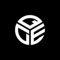 diseño de logotipo de letra qde sobre fondo negro. concepto de logotipo de letra inicial creativa qde. diseño de letra qde. vector