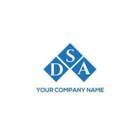 DSA creative initials letter logo concept. DSA letter design.DSA letter logo design on white background. DSA creative initials letter logo concept. DSA letter design. vector