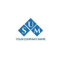 SUM creative initials letter logo concept. SUM letter design.SUM letter logo design on white background. SUM creative initials letter logo concept. SUM letter design. vector