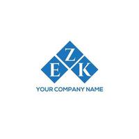 EZK letter logo design on white background. EZK creative initials letter logo concept. EZK letter design. vector