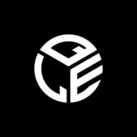 diseño de logotipo de letra qle sobre fondo negro. concepto de logotipo de letra inicial creativa qle. qle diseño de letras. vector