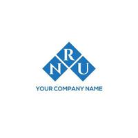NRU letter logo design on white background. NRU creative initials letter logo concept. NRU letter design. vector