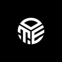 OTE letter logo design on black background. OTE creative initials letter logo concept. OTE letter design. vector
