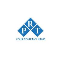 diseño de logotipo de letra prt sobre fondo blanco. concepto de logotipo de letra de iniciales creativas prt. diseño de carta prt. vector