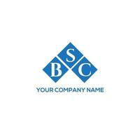 BSC letter logo design on white background. BSC creative initials letter logo concept. BSC letter design. vector