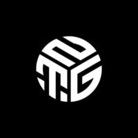 diseño de logotipo de letra ntg sobre fondo negro. concepto de logotipo de letra de iniciales creativas ntg. diseño de letras ntg. vector