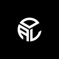 OAL letter logo design on black background. OAL creative initials letter logo concept. OAL letter design. vector
