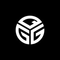 QGG letter logo design on black background. QGG creative initials letter logo concept. QGG letter design. vector