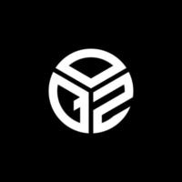 OQZ letter logo design on black background. OQZ creative initials letter logo concept. OQZ letter design. vector