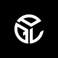 PQL letter logo design on black background. PQL creative initials letter logo concept. PQL letter design. vector