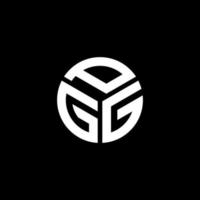 PGG letter logo design on black background. PGG creative initials letter logo concept. PGG letter design. vector