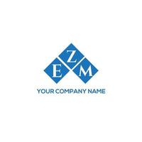 EZM letter logo design on white background. EZM creative initials letter logo concept. EZM letter design. vector