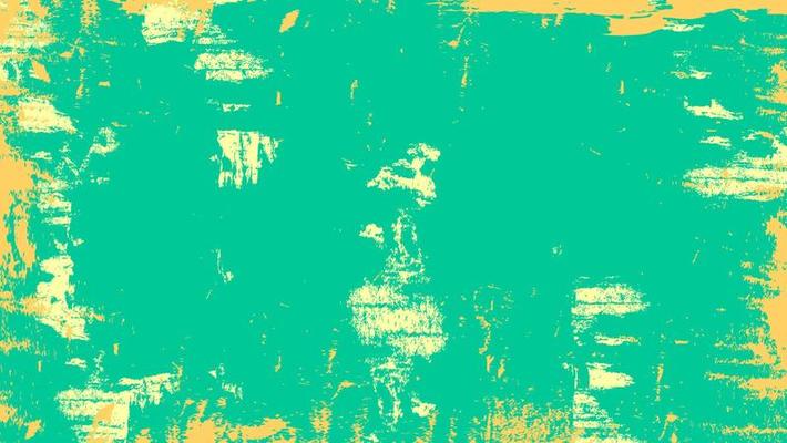 Abstract Yellow Grunge Paint Texture In Green Background Design