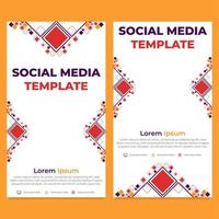 triangle geometric shape social media story template vector