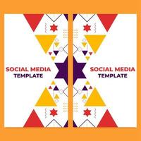 triangle geometric shape social media story template vector