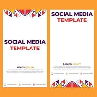 triangle geometric shape social media story template vector