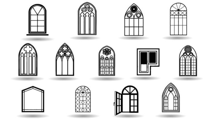 Window icon vector template