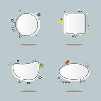 speech bubble set 5 vector