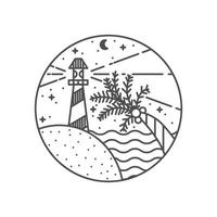 Sea Light Monoline Logo vector
