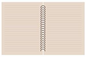 Brown notebook paper with writing lines, Paper texture background vector