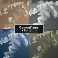 Set of Abstract Military and army stealth camouflage pattern background vector