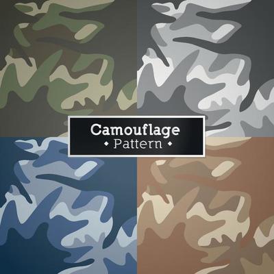Set of Abstract Military and army soldier camouflage pattern background
