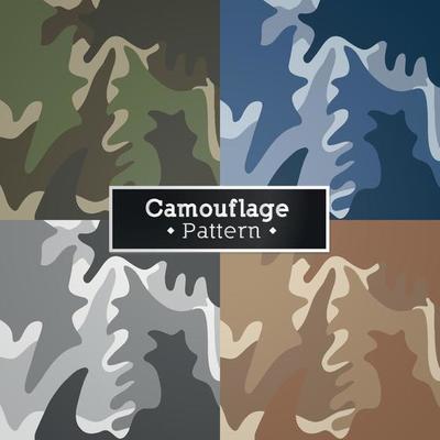 Set of Abstract colors Military and army soldier camouflage pattern background