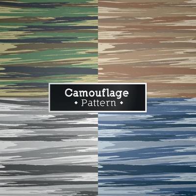 Set of Abstract Military and army camouflage pattern background