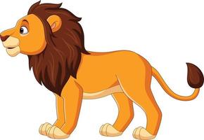Cartoon lion isolated on white background vector