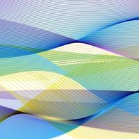 Colorful moving wavy lines. Abstract wave background. Easy to edit design template for your artworks. vector