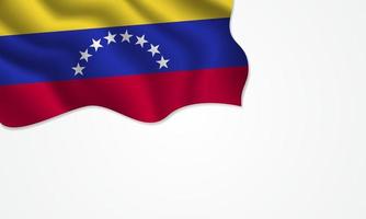 Venezuela flag waving illustration with copy space on isolated background vector