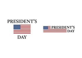 insignias del día del presidente de estados unidos vector
