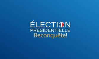 Presidential election in France logo icon with french flag and party name vector