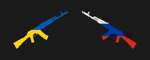 ucrania vs rusia conflicto militar entre el país y la nación ucranianos y rusos vector