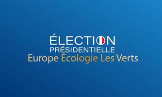 Presidential election in France logo icon with french flag and party name vector