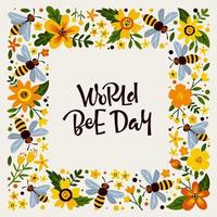 banner para el día mundial de las abejas vector