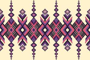 diseño tradicional geométrico étnico oriental para fondo, alfombra, papel pintado, ropa, batik, tela, estilo de bordado de ilustración vectorial. vector