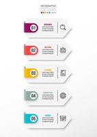 Infographic template business concept with diagram. vector