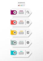 concepto de negocio de plantilla infográfica con diagrama. vector