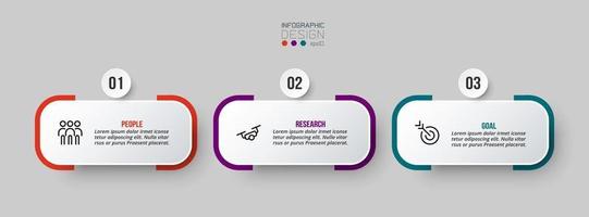 Infographic template business concept with step. vector