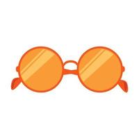 Orange flat sunglasses vector isolated illustration